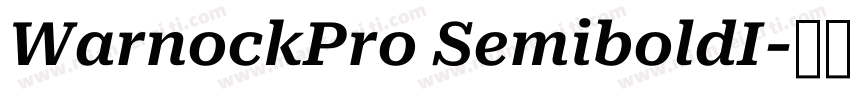 WarnockPro SemiboldI字体转换